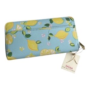 Trina Turk Beautiful Lemon Design Zip Arround Wallet